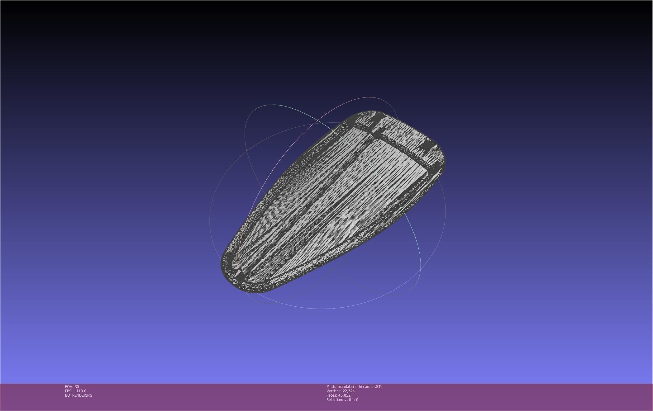 Mandalorian Armor Hip Piece Printable Model 3D print model_101