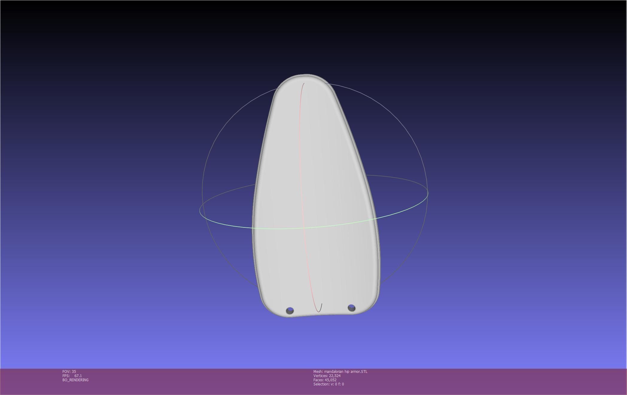 Mandalorian Armor Hip Piece Printable Model 3D print model_66