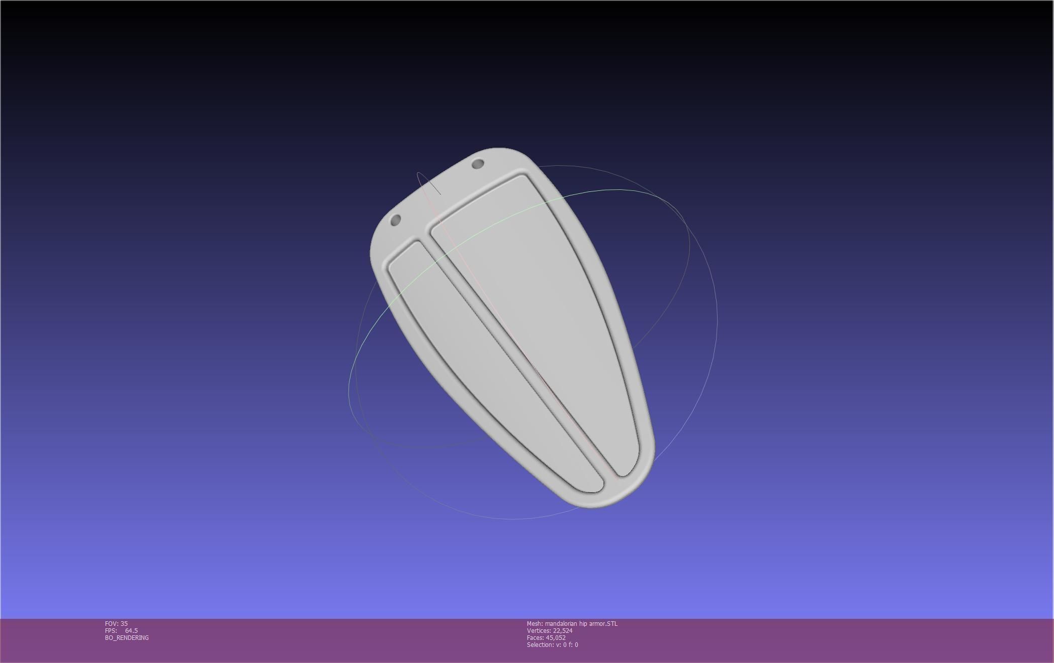 Mandalorian Armor Hip Piece Printable Model 3D print model_85