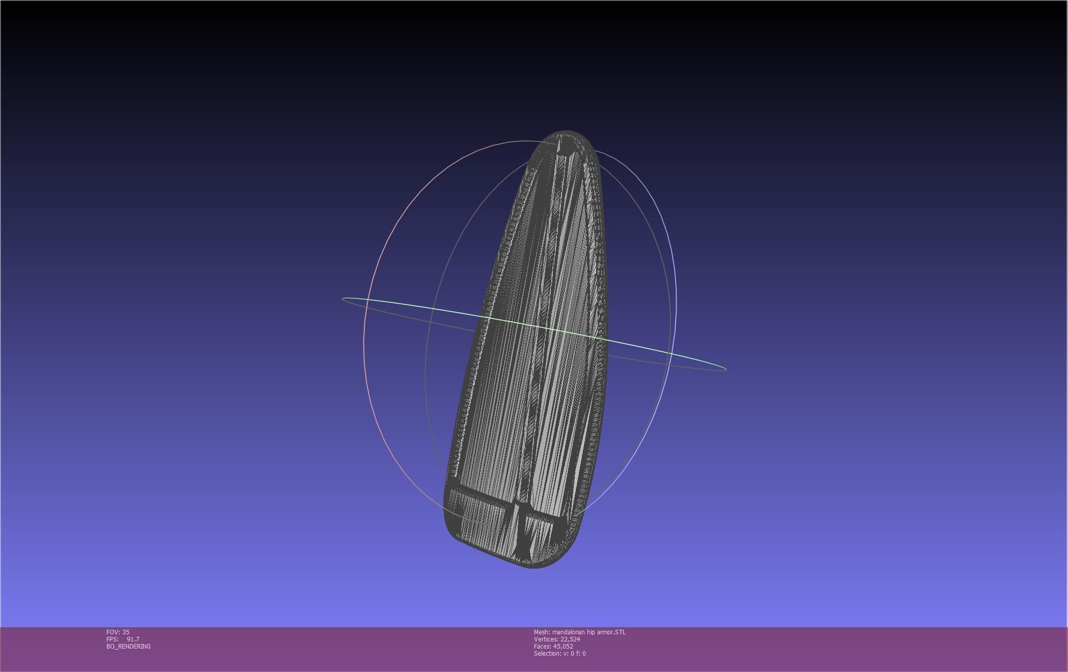 Mandalorian Armor Hip Piece Printable Model 3D print model_33