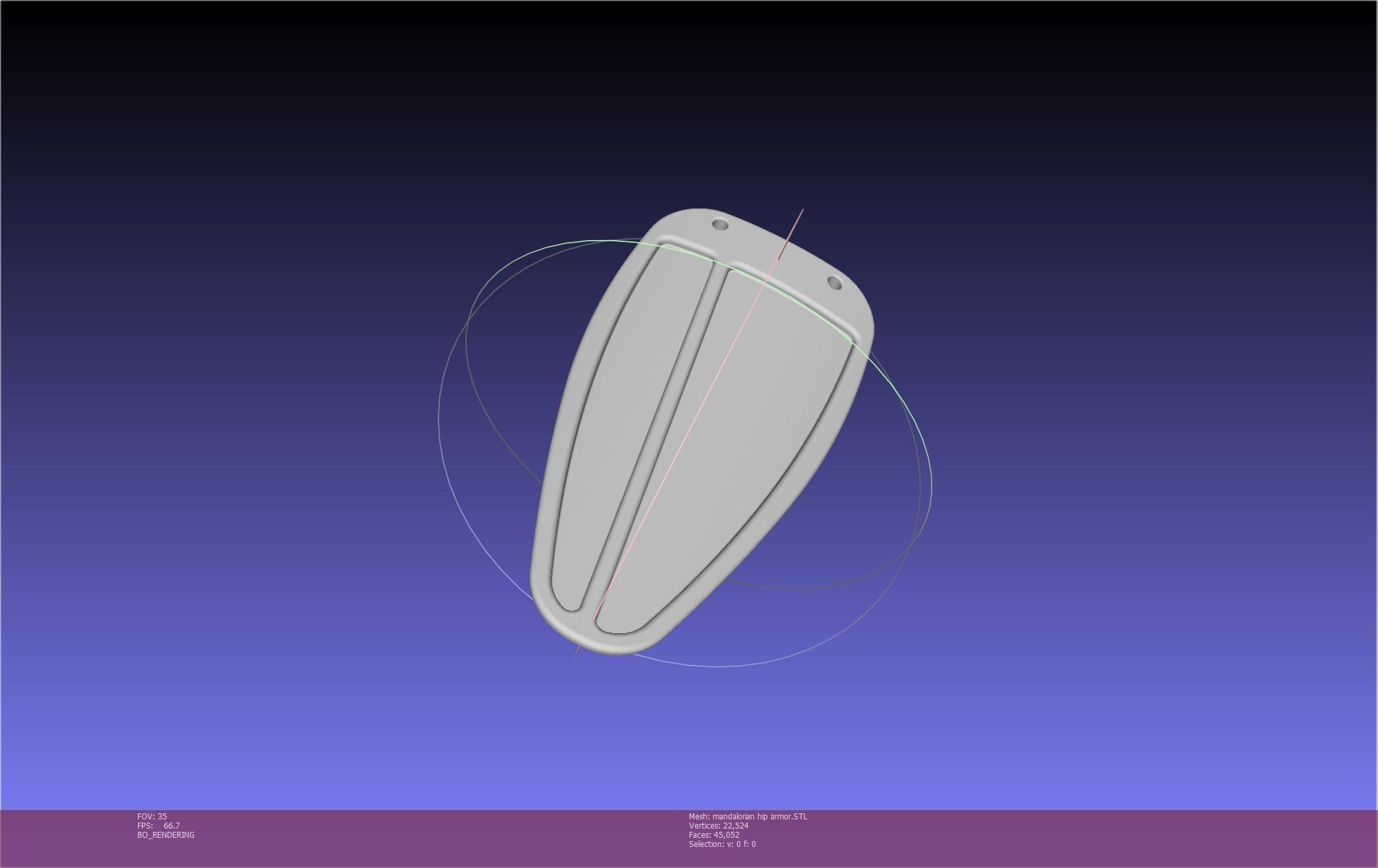 Mandalorian Armor Hip Piece Printable Model 3D print model_103