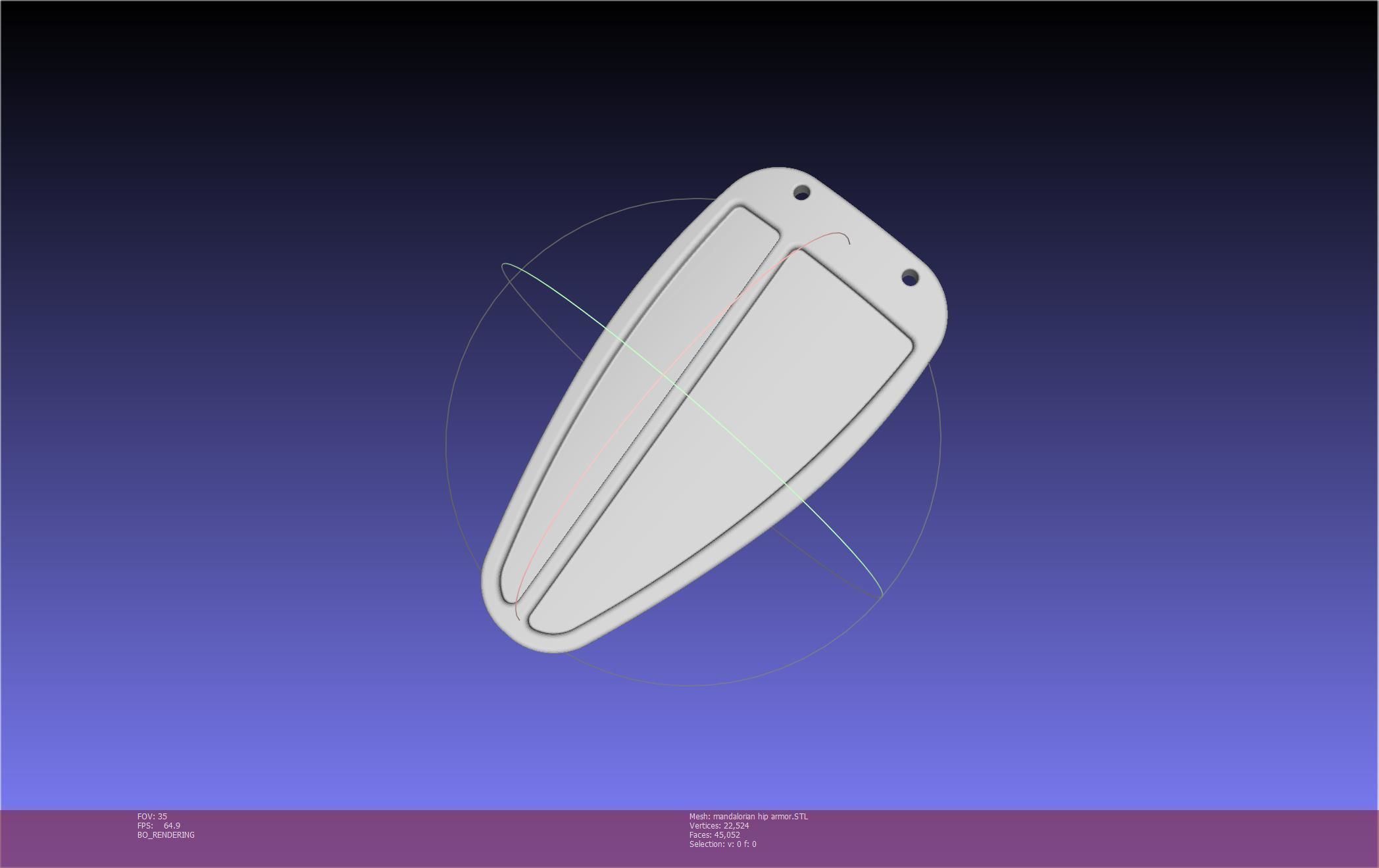 Mandalorian Armor Hip Piece Printable Model 3D print model_51