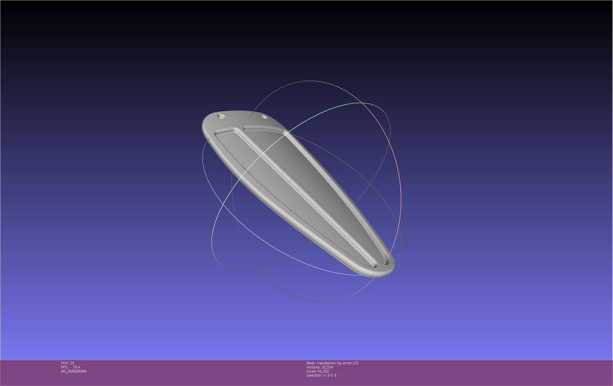 Mandalorian Armor Hip Piece Printable Model 3D print model_73