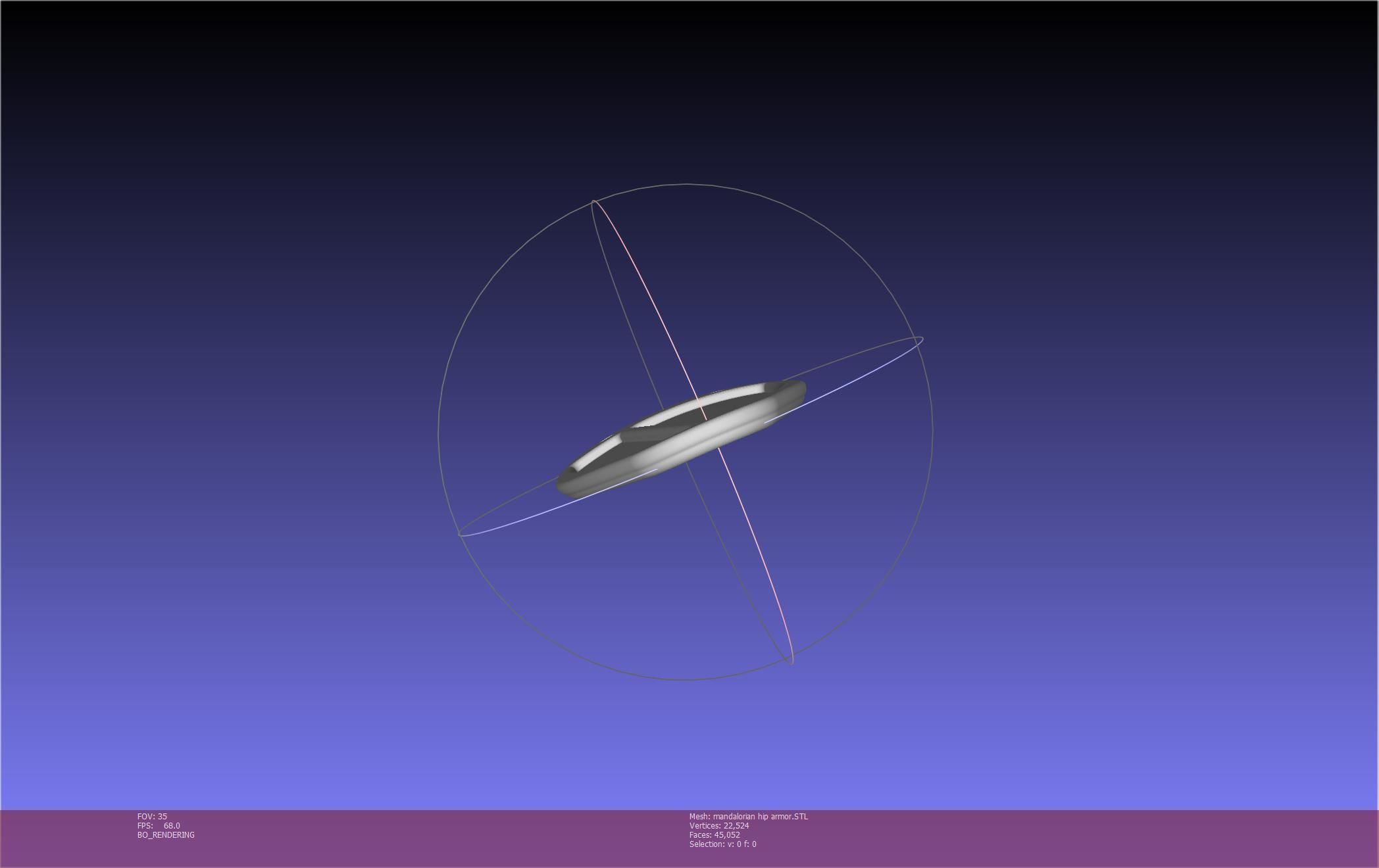 Mandalorian Armor Hip Piece Printable Model 3D print model_65