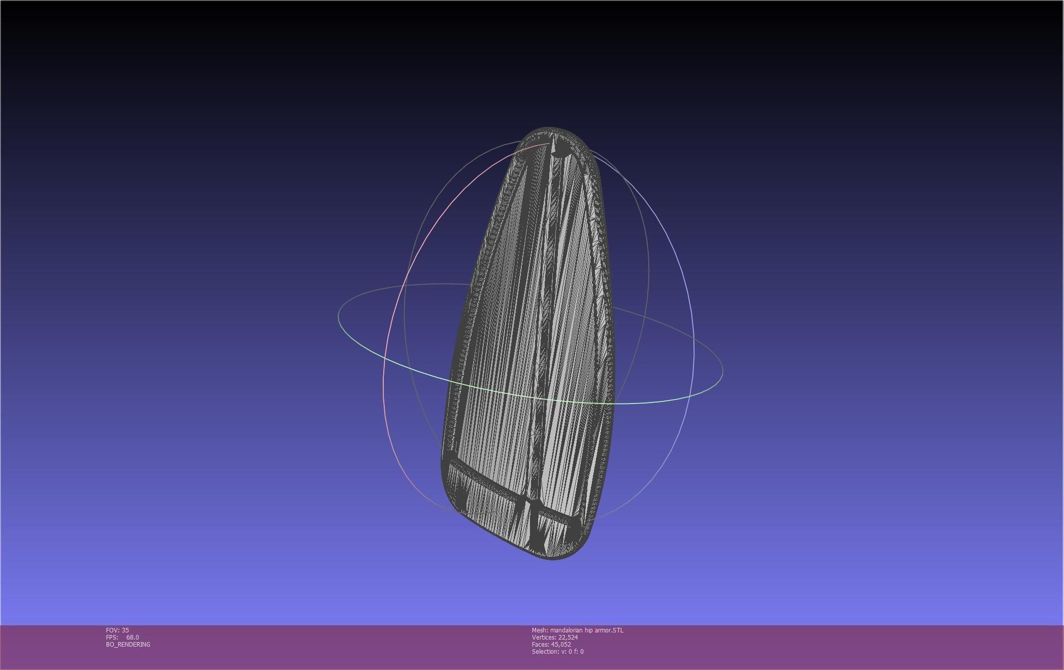 Mandalorian Armor Hip Piece Printable Model 3D print model_36
