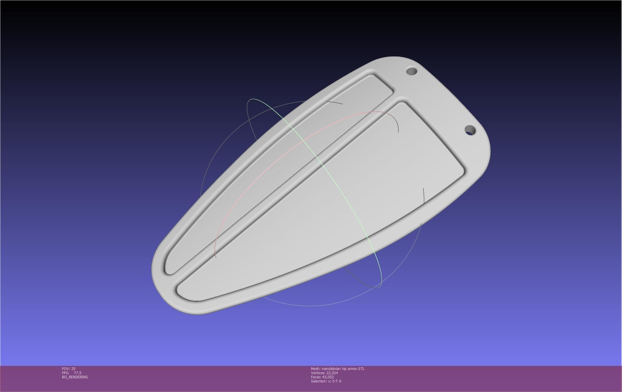Mandalorian Armor Hip Piece Printable Model 3D print model_91