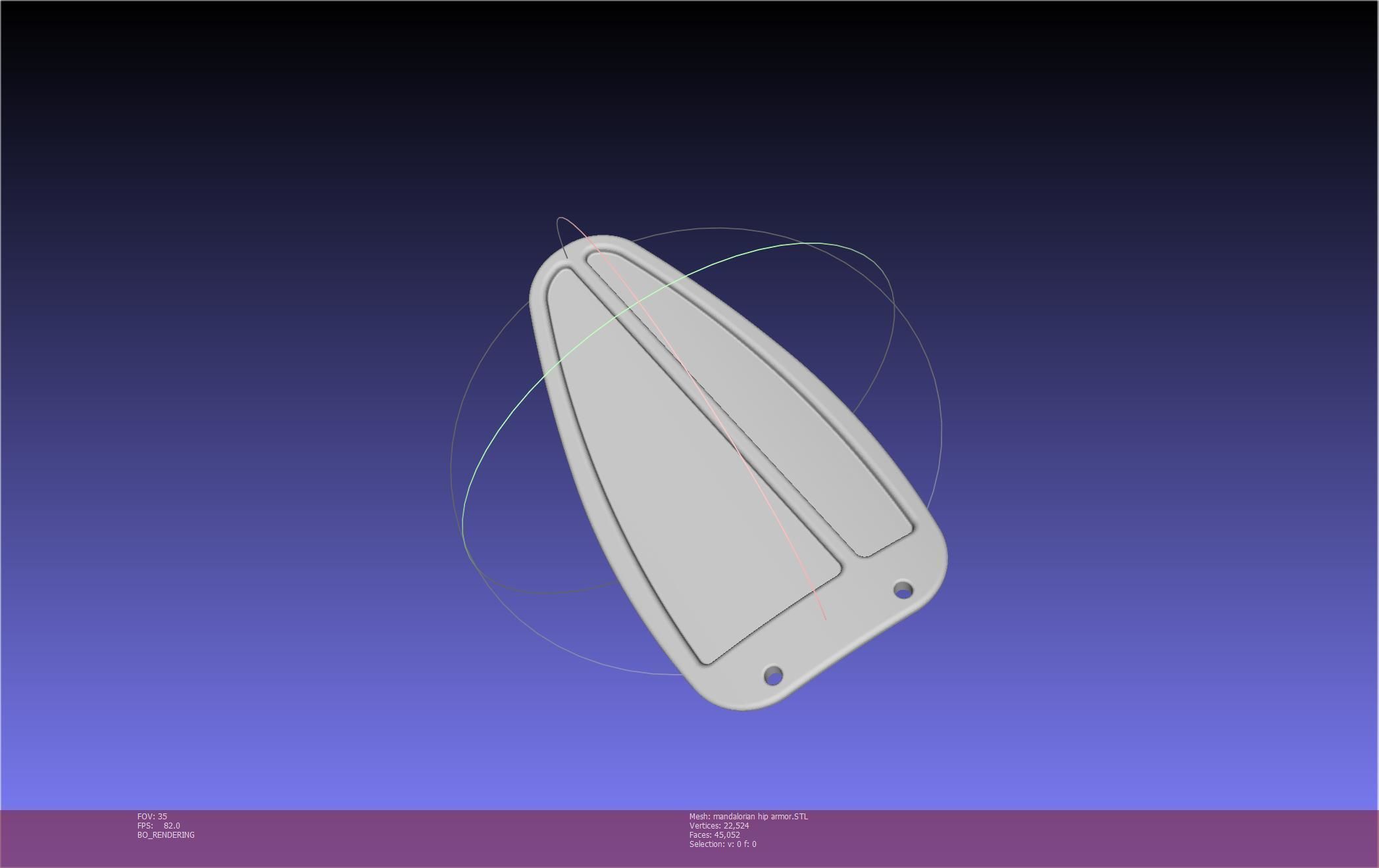 Mandalorian Armor Hip Piece Printable Model 3D print model_63