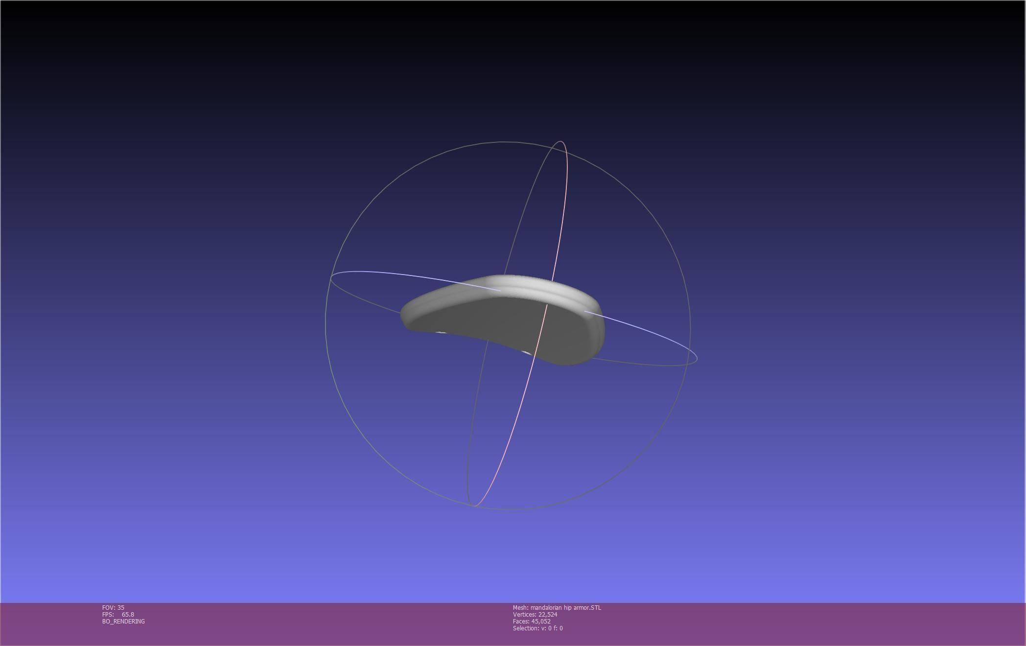 Mandalorian Armor Hip Piece Printable Model 3D print model_57