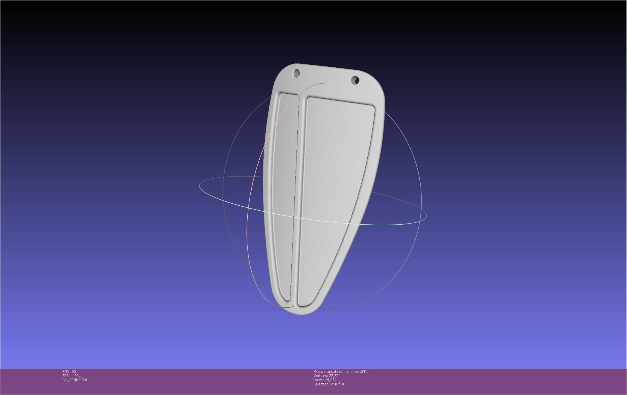 Mandalorian Armor Hip Piece Printable Model 3D print model_46