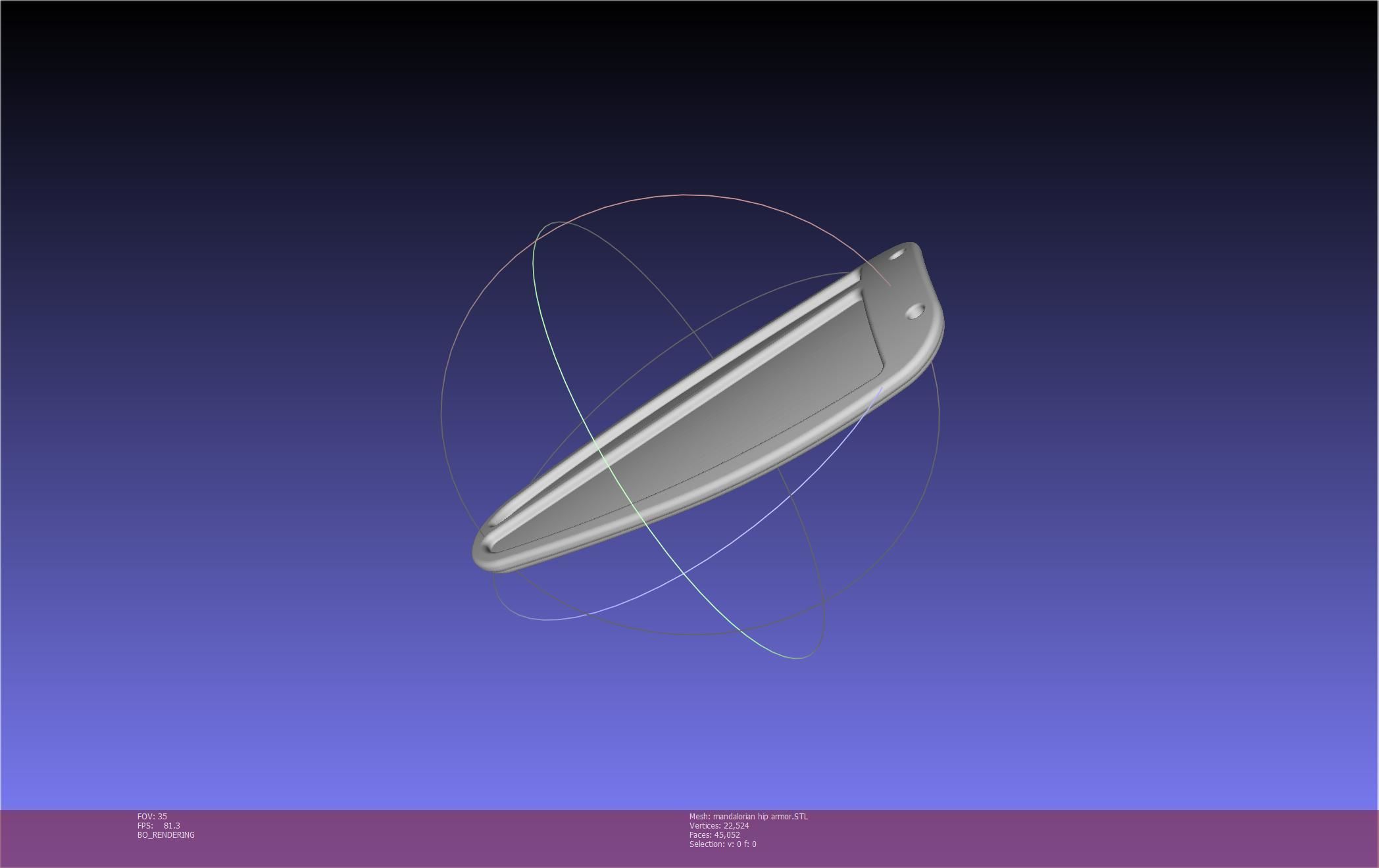 Mandalorian Armor Hip Piece Printable Model 3D print model_68