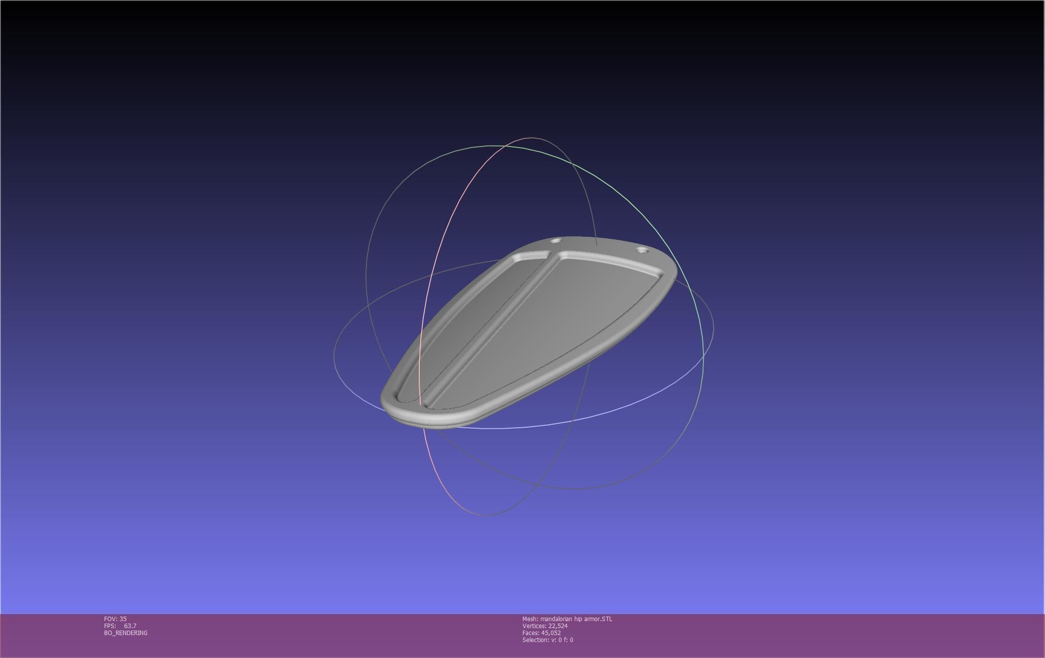 Mandalorian Armor Hip Piece Printable Model 3D print model_54
