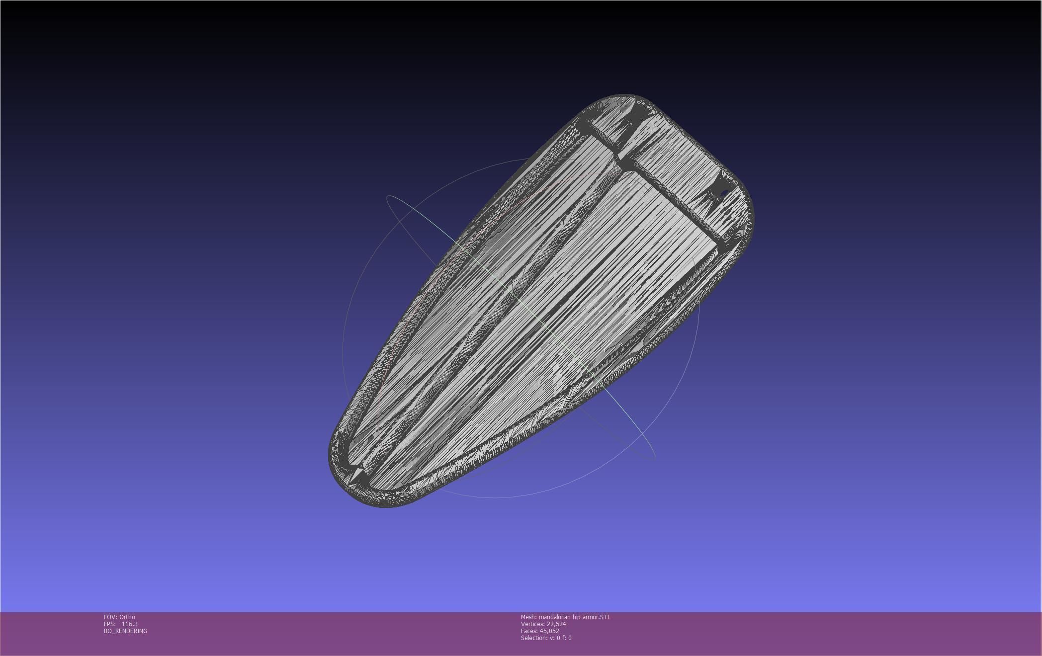 Mandalorian Armor Hip Piece Printable Model 3D print model_7