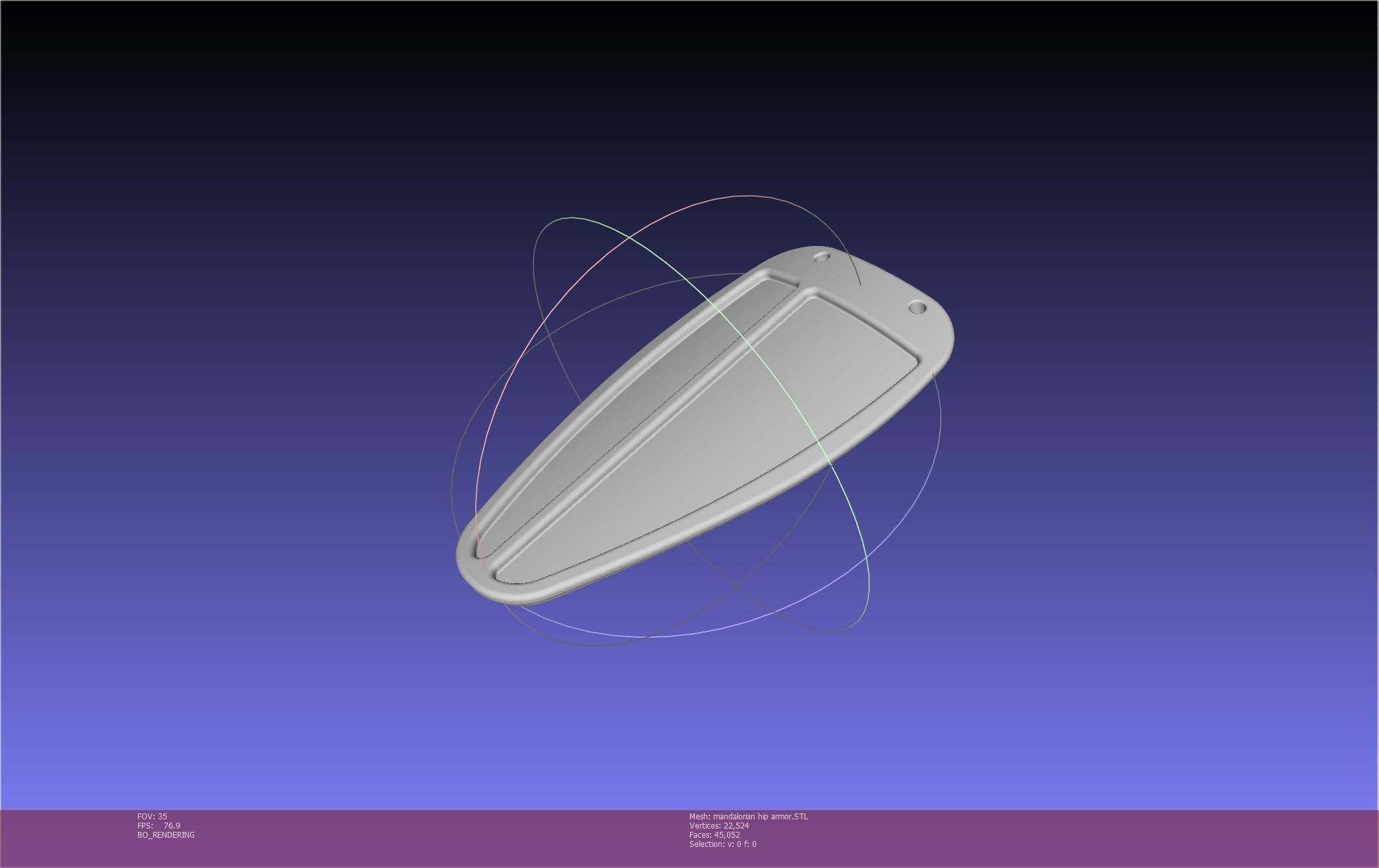 Mandalorian Armor Hip Piece Printable Model 3D print model_105