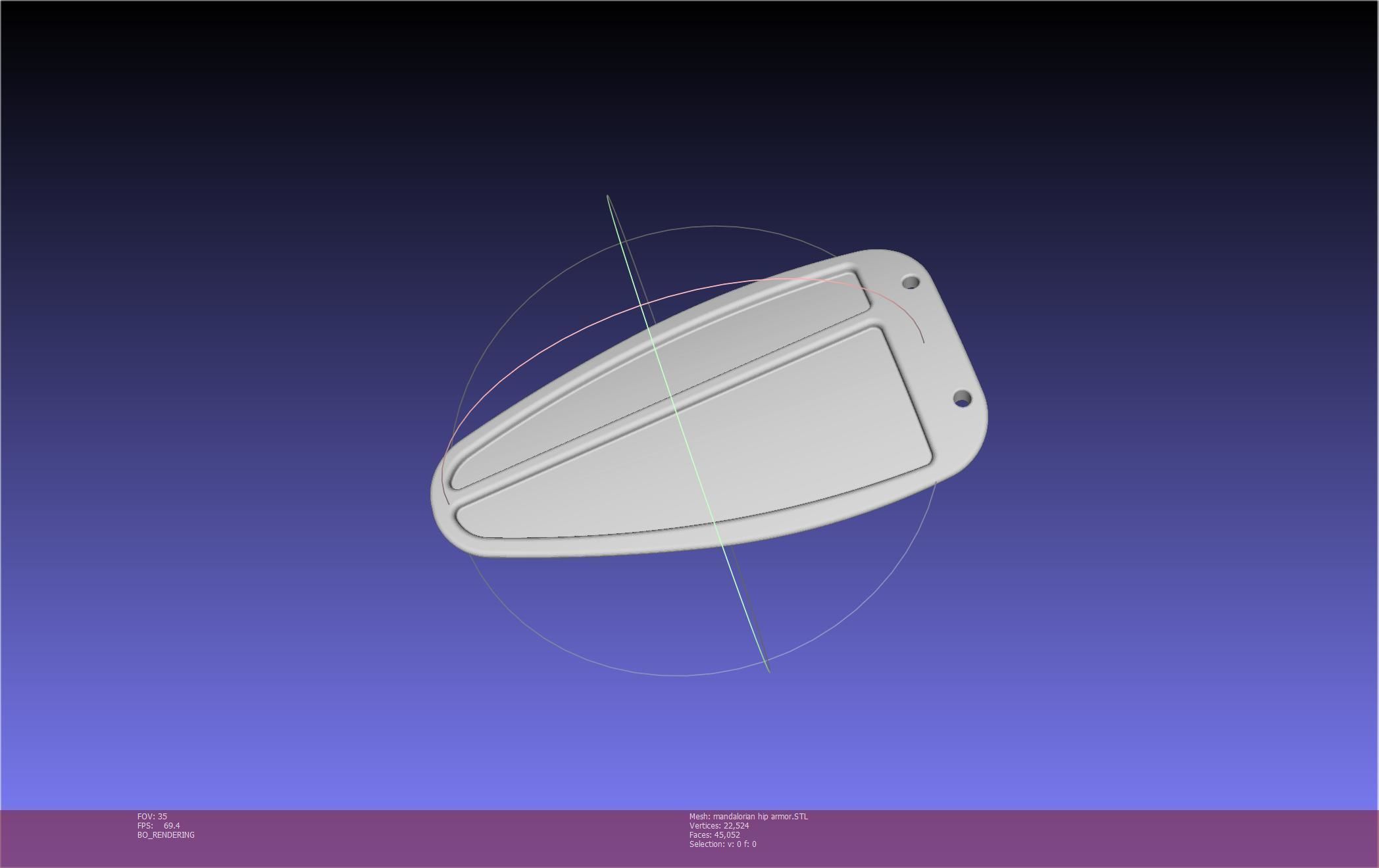 Mandalorian Armor Hip Piece Printable Model 3D print model_86