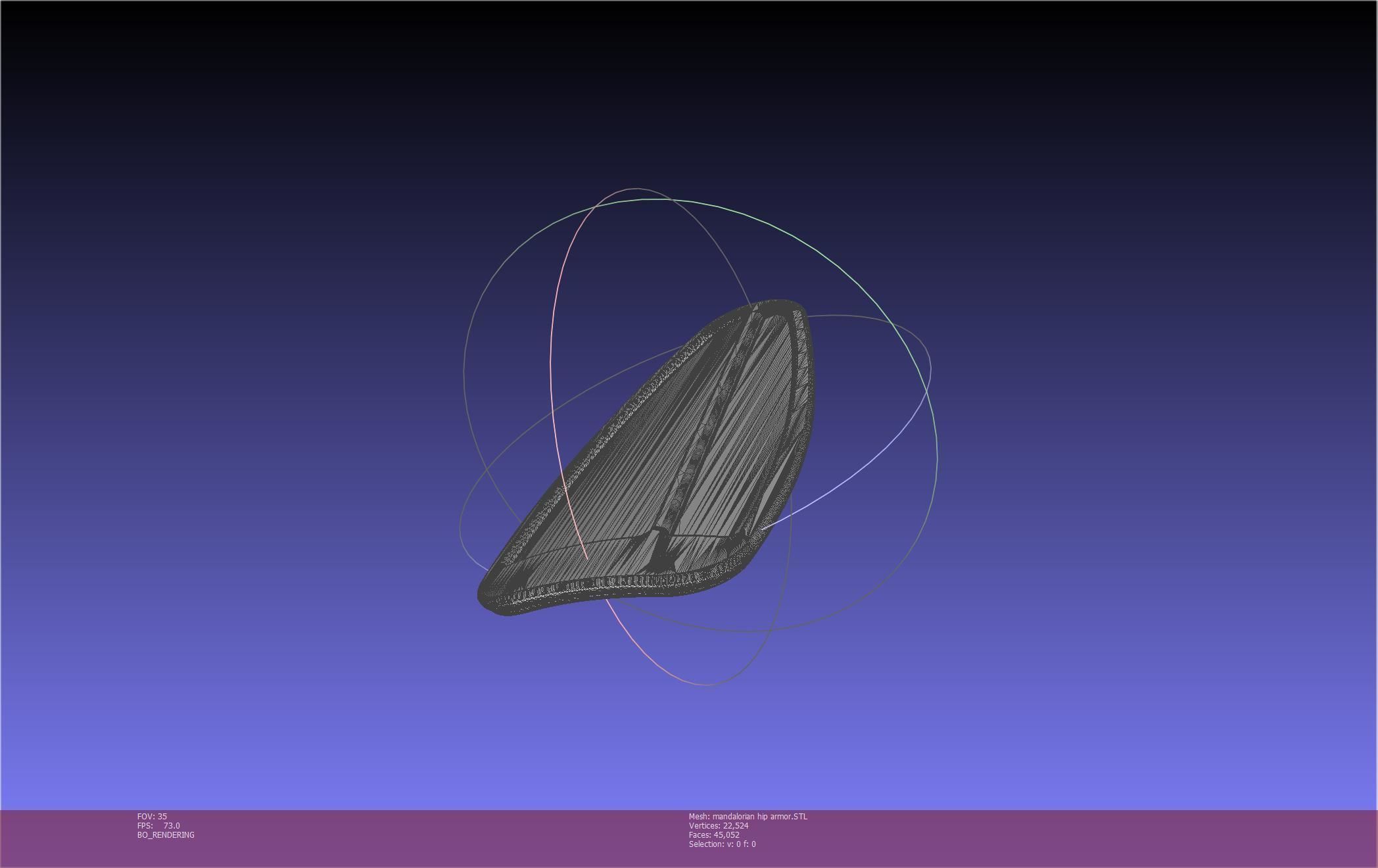 Mandalorian Armor Hip Piece Printable Model 3D print model_20