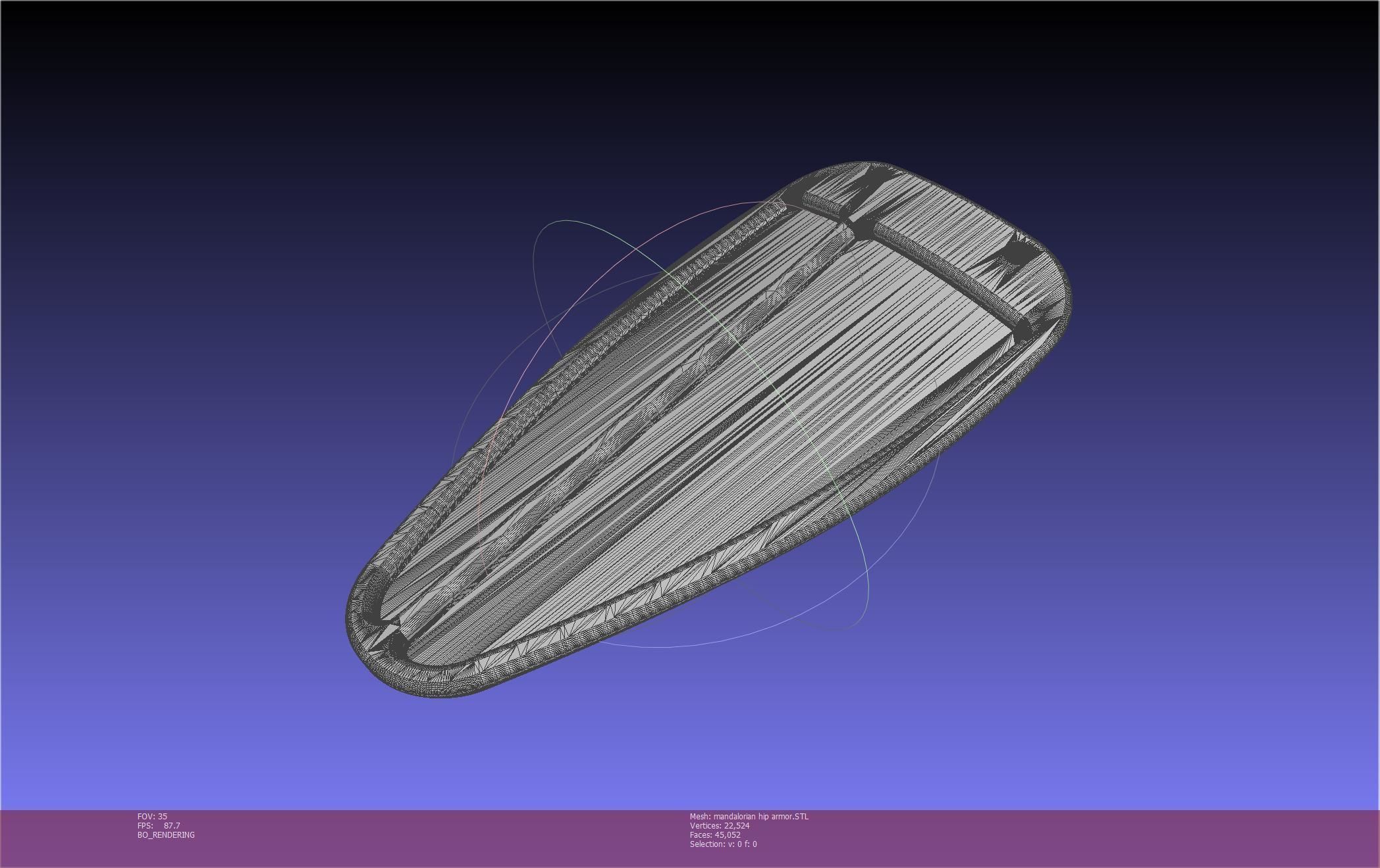 Mandalorian Armor Hip Piece Printable Model 3D print model_97