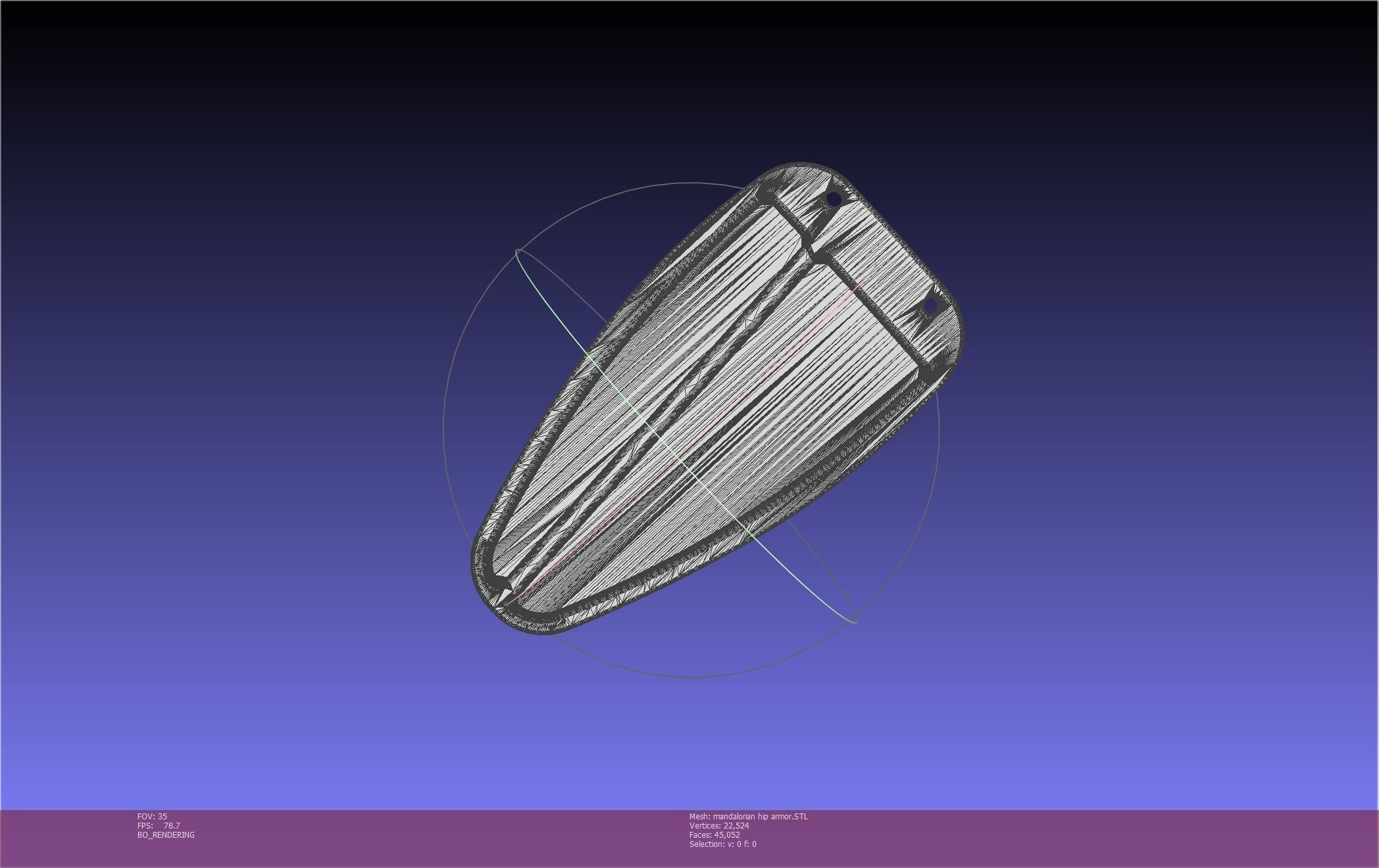 Mandalorian Armor Hip Piece Printable Model 3D print model_13