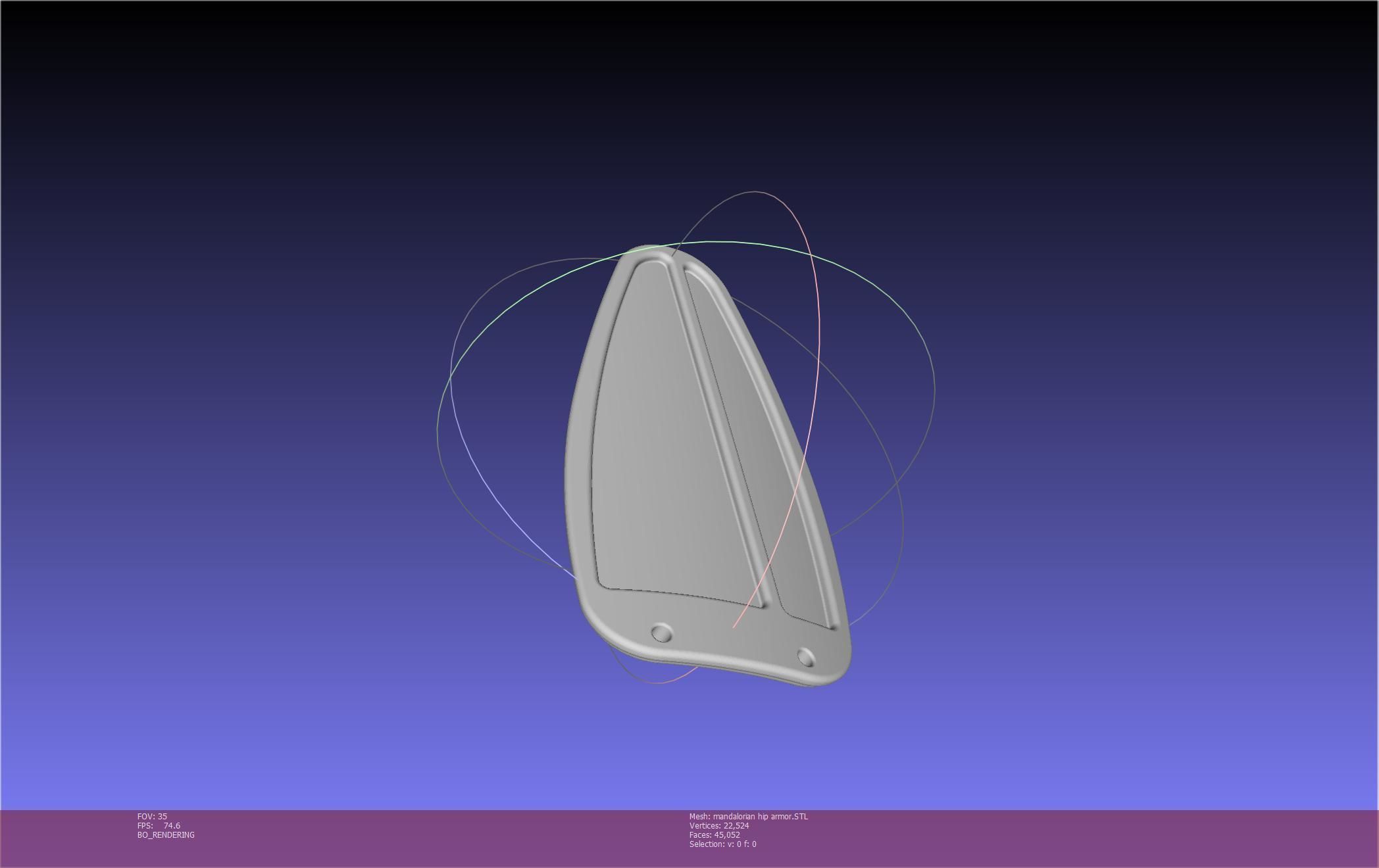 Mandalorian Armor Hip Piece Printable Model 3D print model_76