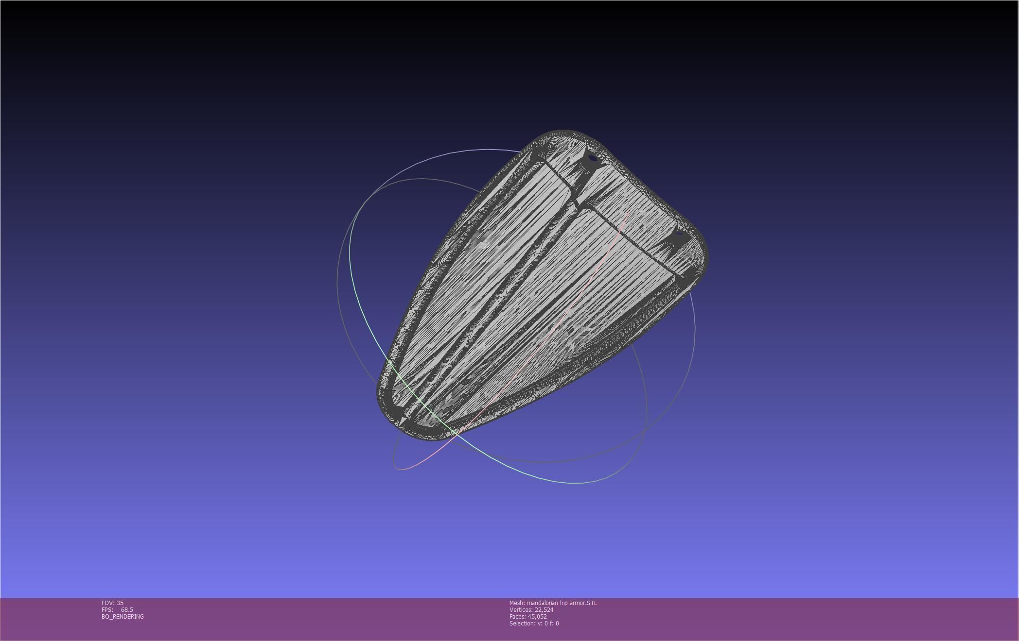Mandalorian Armor Hip Piece Printable Model 3D print model_6