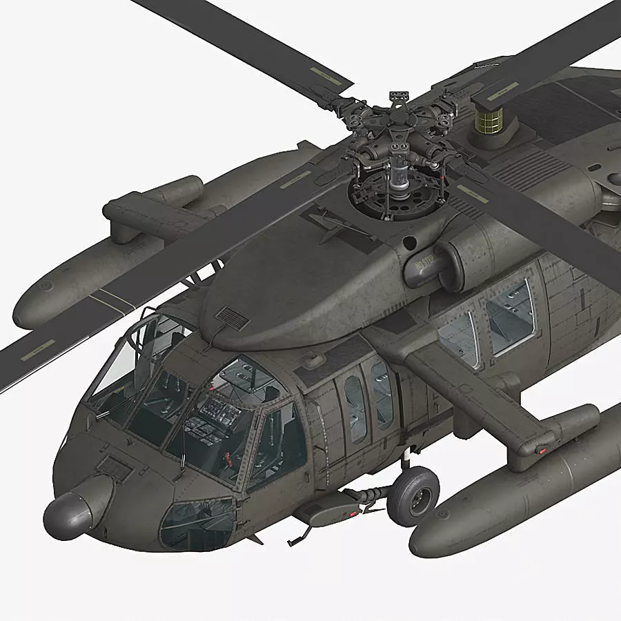 UH60 Fuel tanks Low-poly 3D model