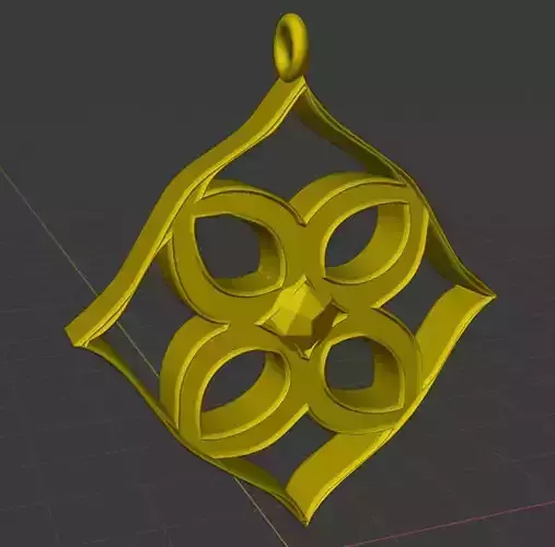 Lover Sufi Flower Necklace Pendant 3 3D print model