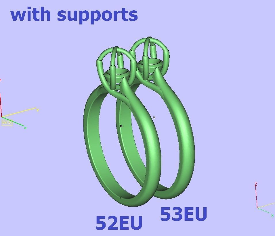 Classic Solitaire Engagement ring 4 prong design 3dmodel 3D print model_5