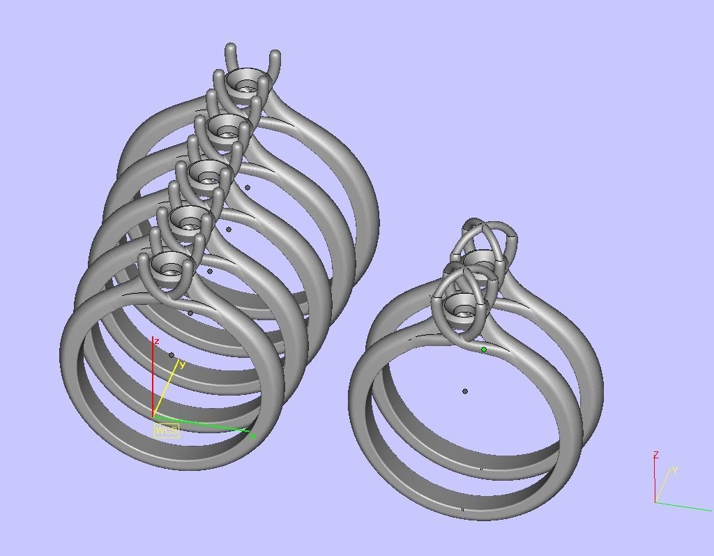 Classic Solitaire Engagement ring 4 prong design 3dmodel 3D print model_7