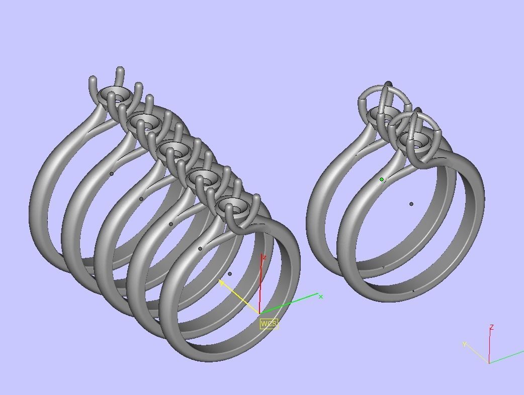Classic Solitaire Engagement ring 4 prong design 3dmodel 3D print model_8
