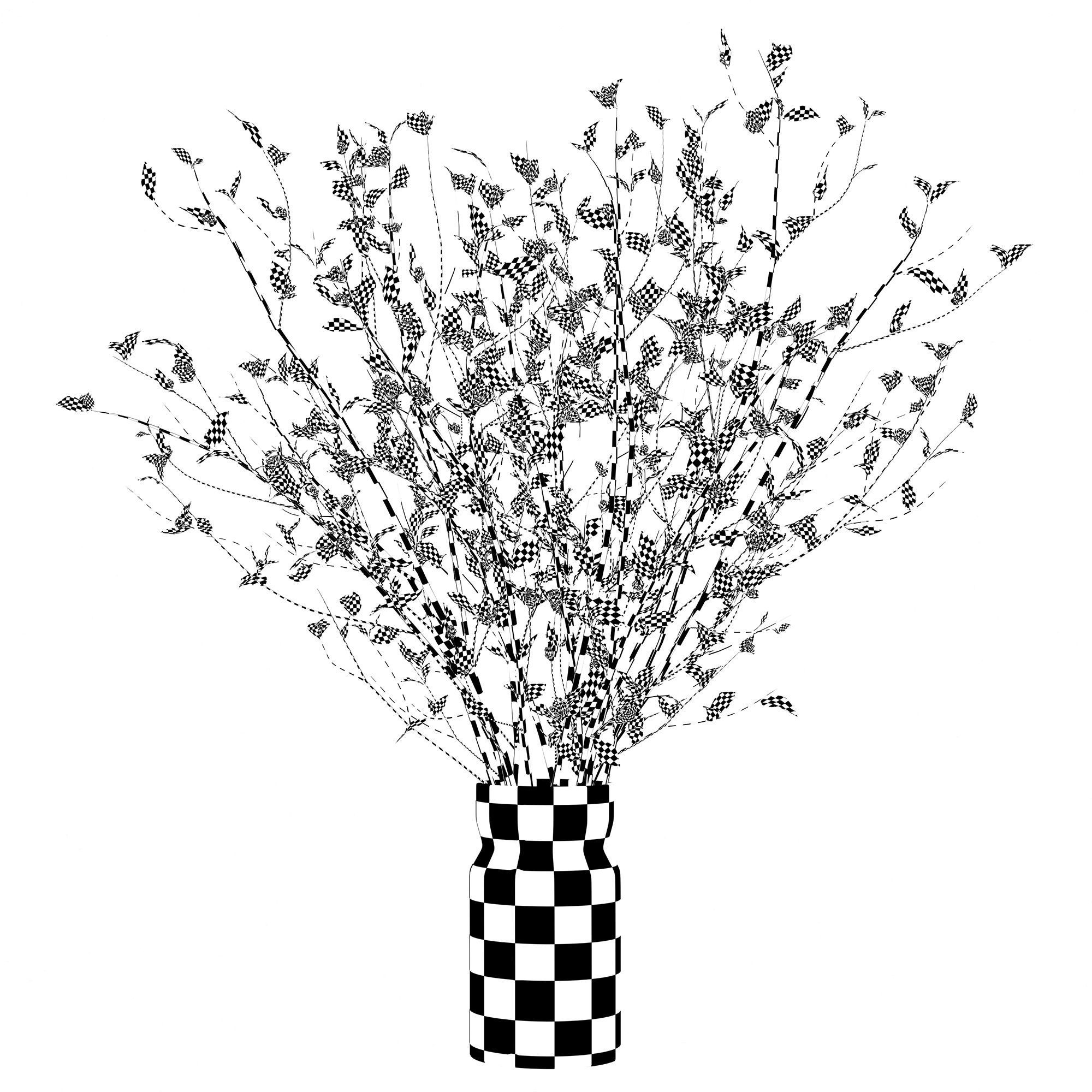 Branches in a vase 009 3D model_8