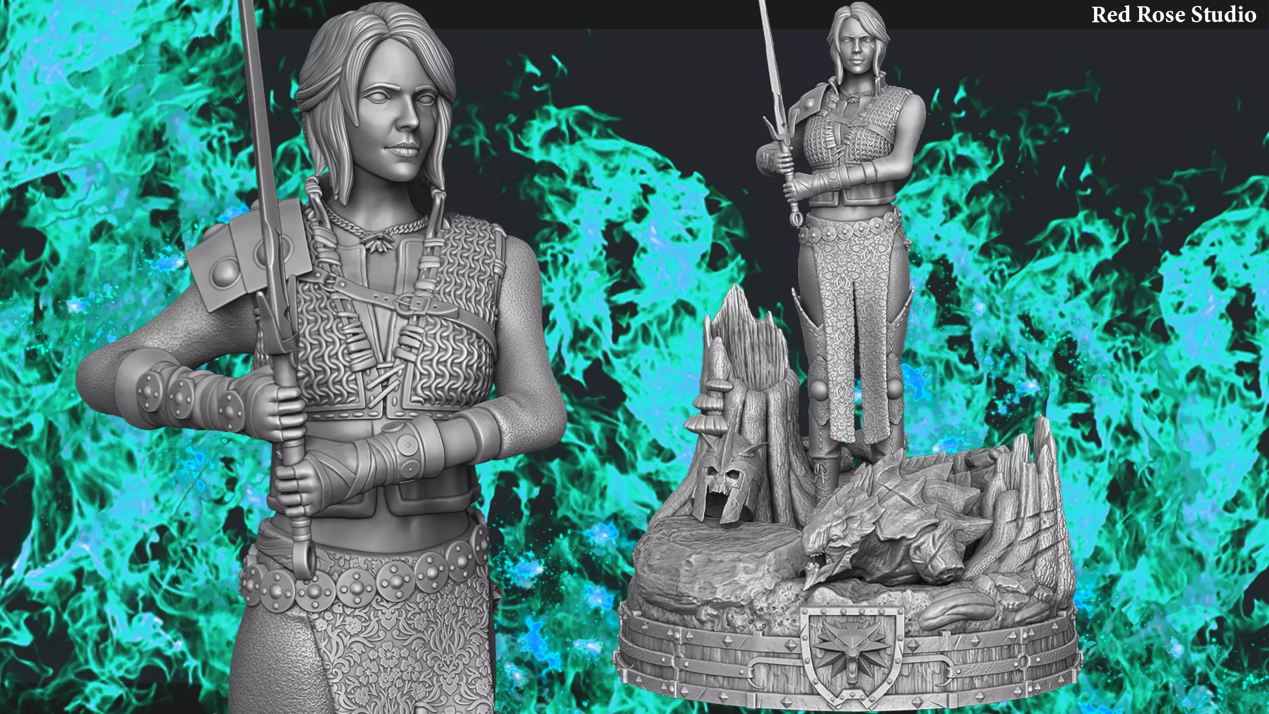 Witcher Ciri 3D print model