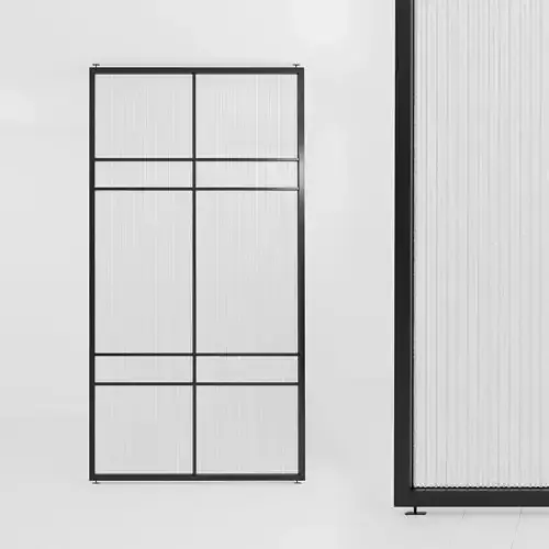 Glass partition door 65 Low-poly 3D model