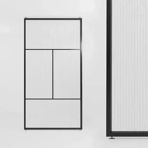 Glass partition door Low-poly 3D model