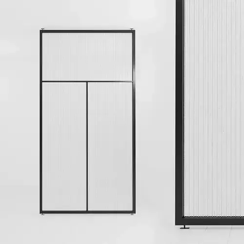 Glass partition door 62 Low-poly 3D model