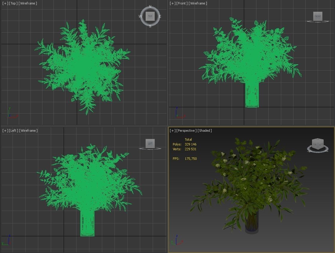 Branches in a vase 010 3D model_8