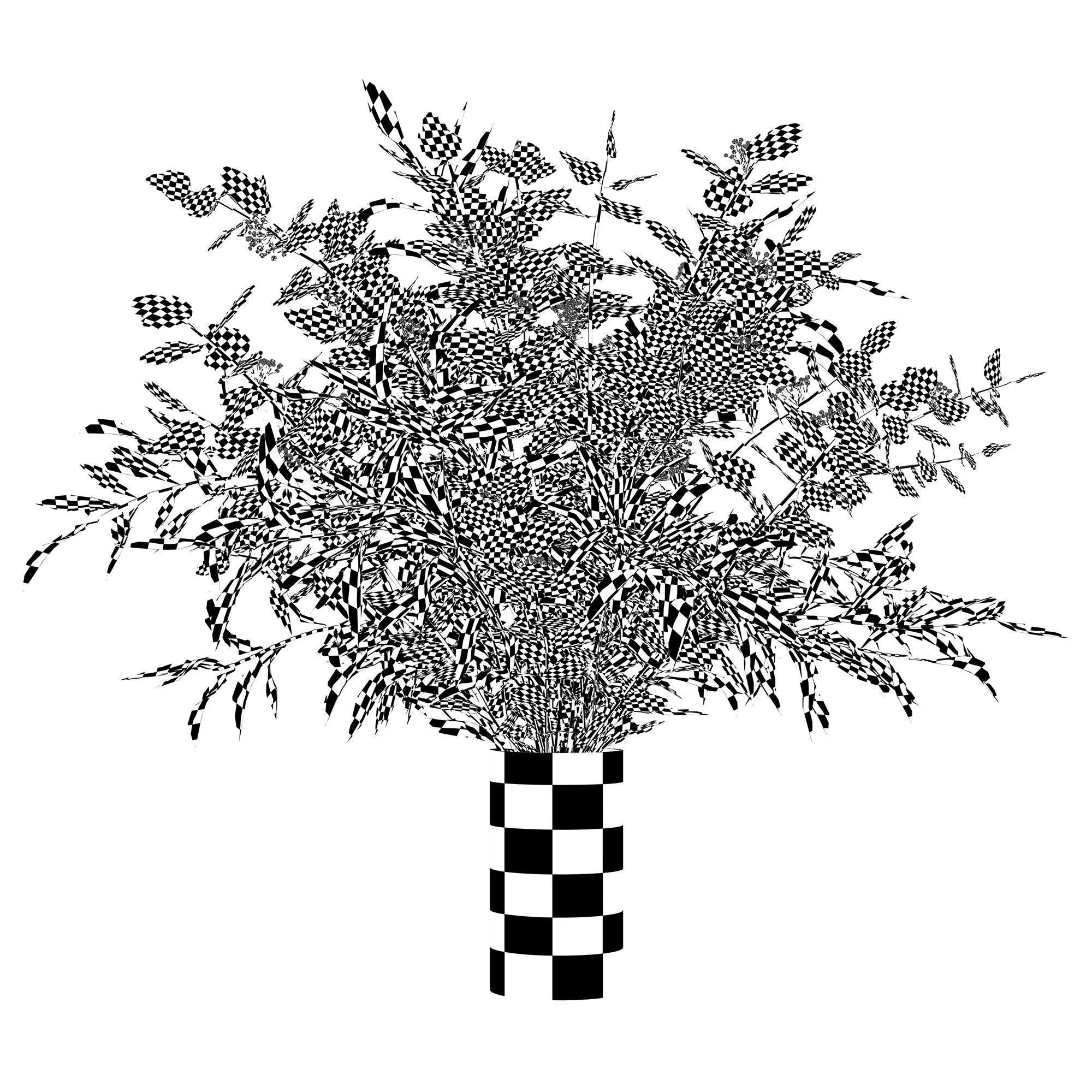 Branches in a vase 010 3D model_7