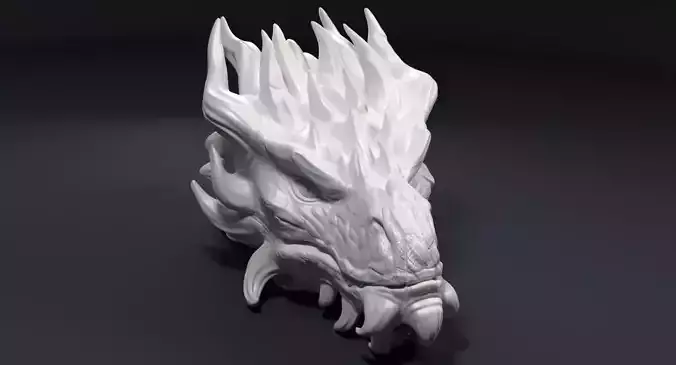 Dragon head sculpture