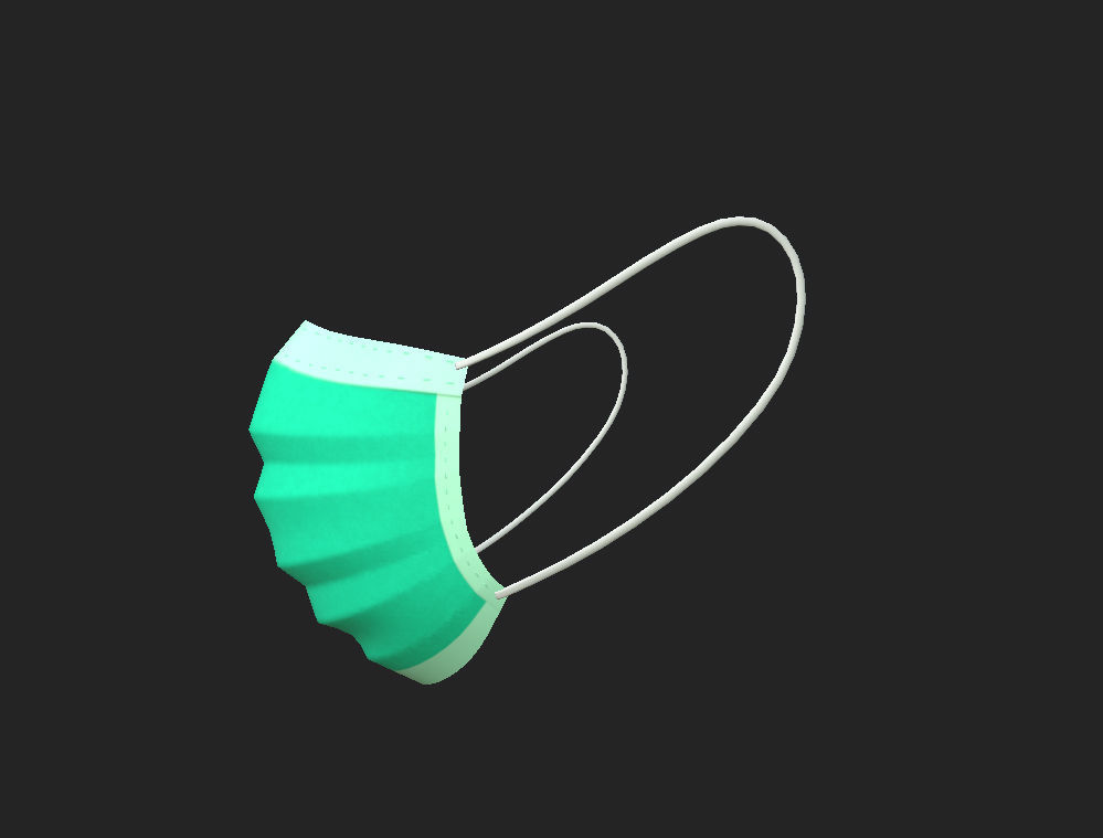Surgical  Mask 3D model_7