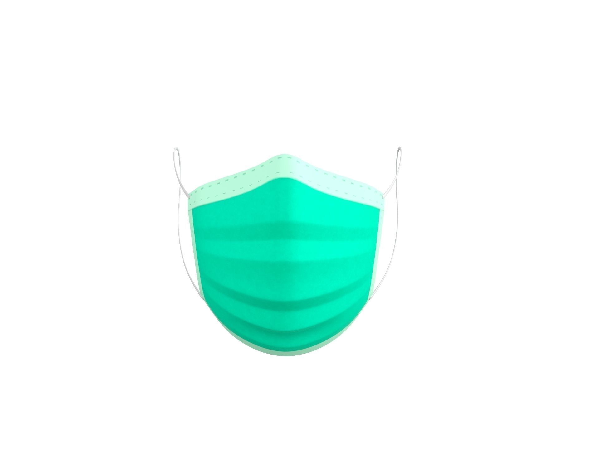 Surgical  Mask 3D model_1