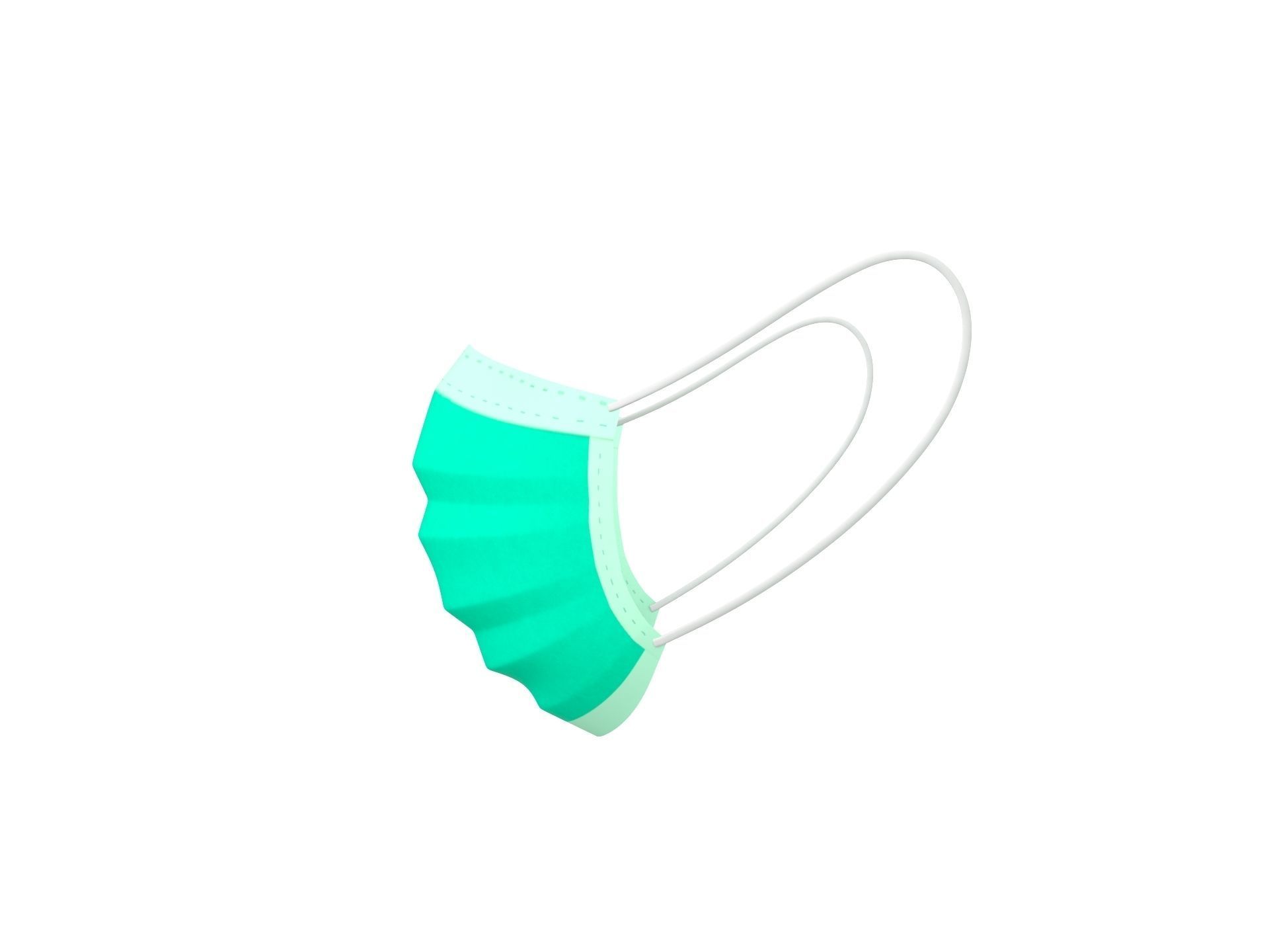 Surgical  Mask 3D model_2