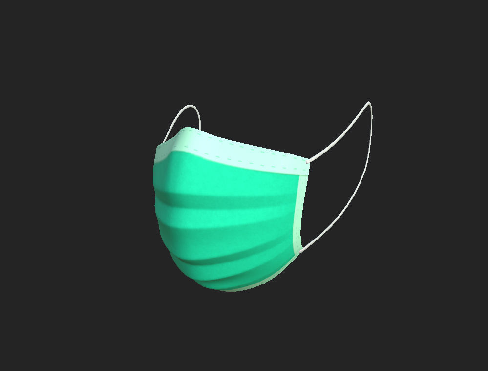 Surgical  Mask 3D model_4