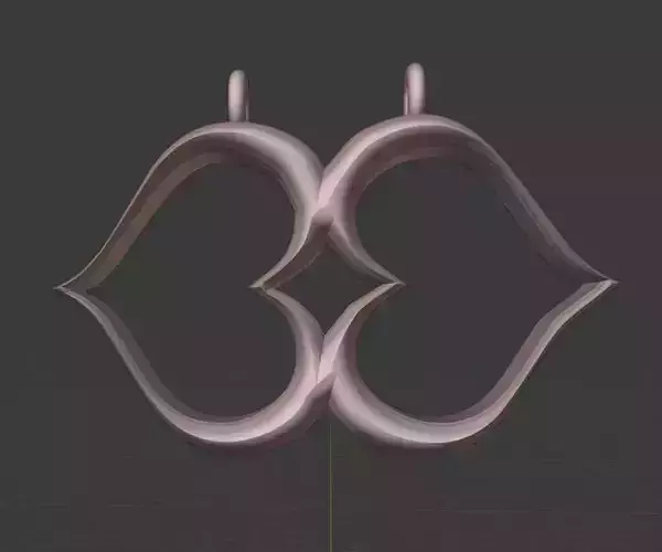 Lover Necklace Pendant 5 3D print model
