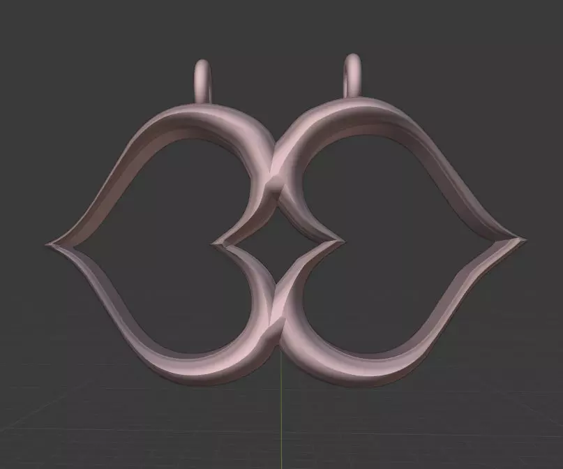 Lover Necklace Pendant 5 3D print model