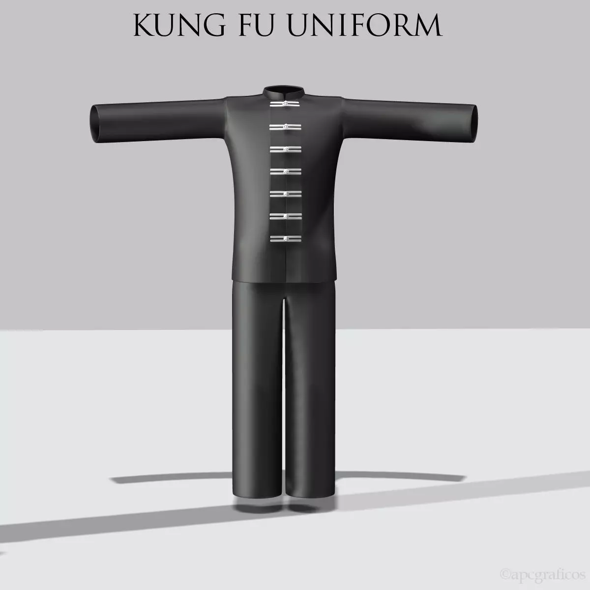 Kunf Fu Uniform 3D model_0