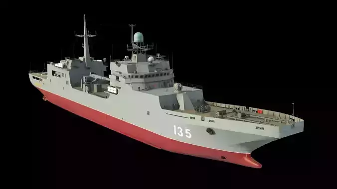 Ivan Gren Landing Ship bdk 11711 3D model