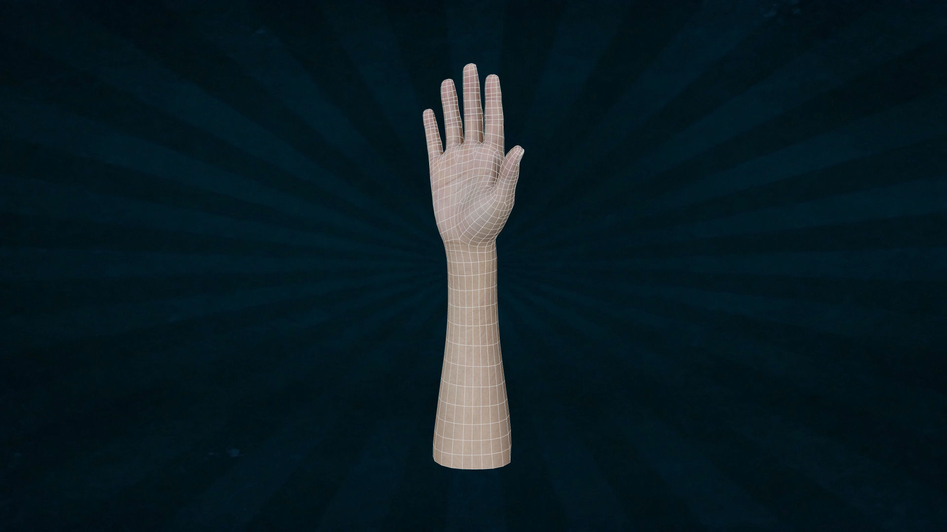 HAND-006 Rigged Right Hand Low-poly 3D model_6