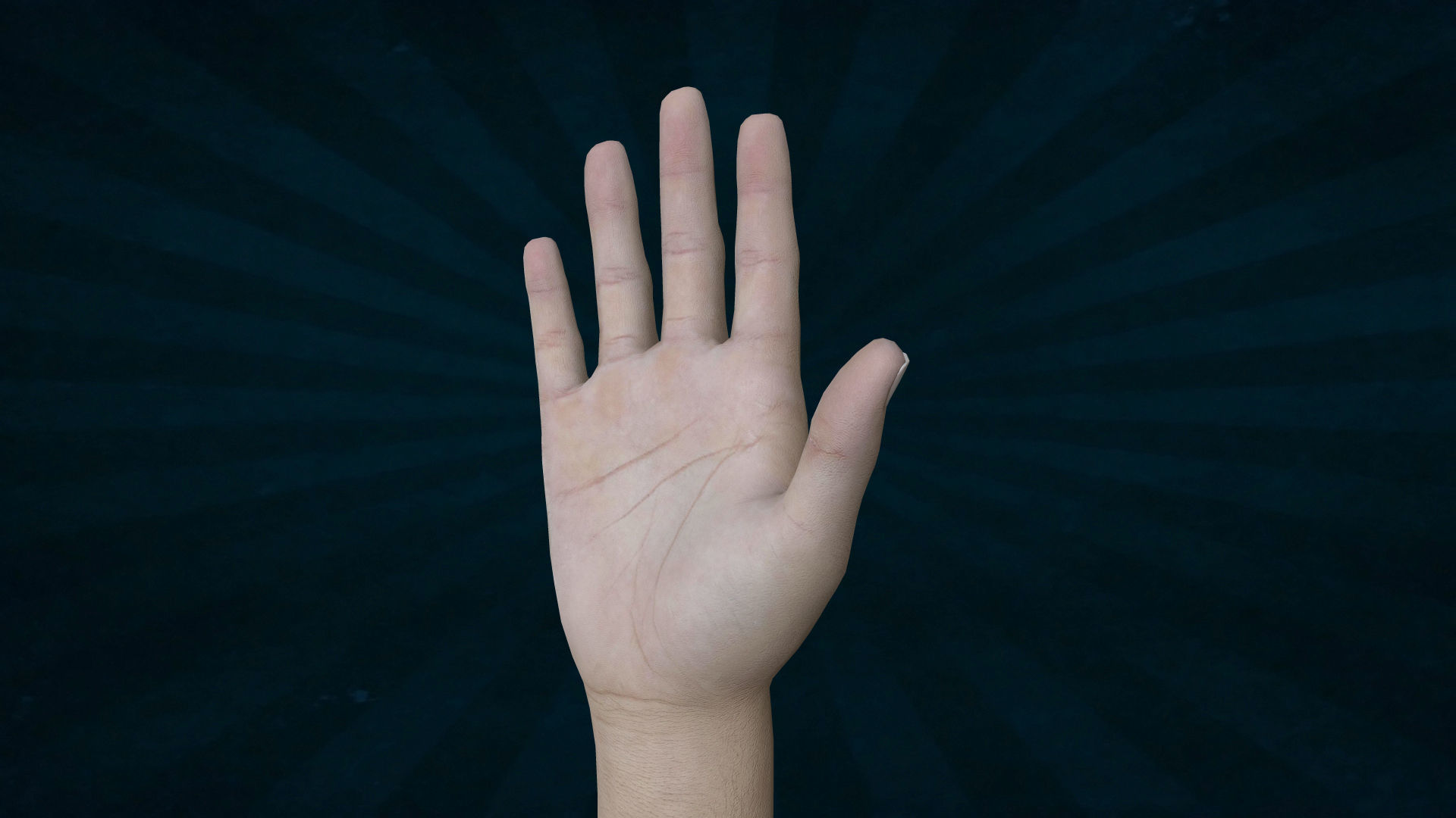 HAND-006 Rigged Right Hand Low-poly 3D model_3