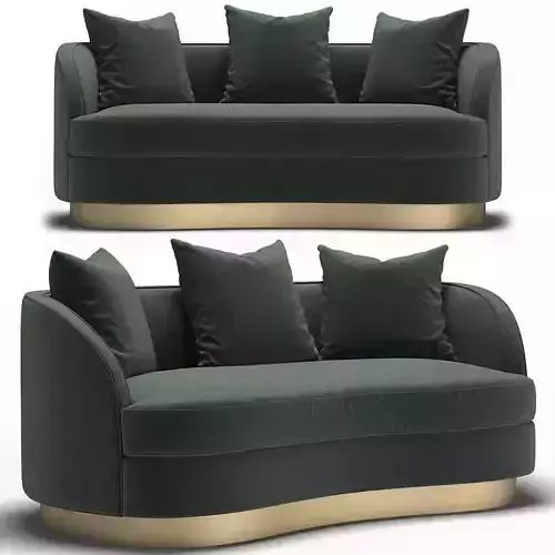 St Tropez 2 Petite Curved Sofa