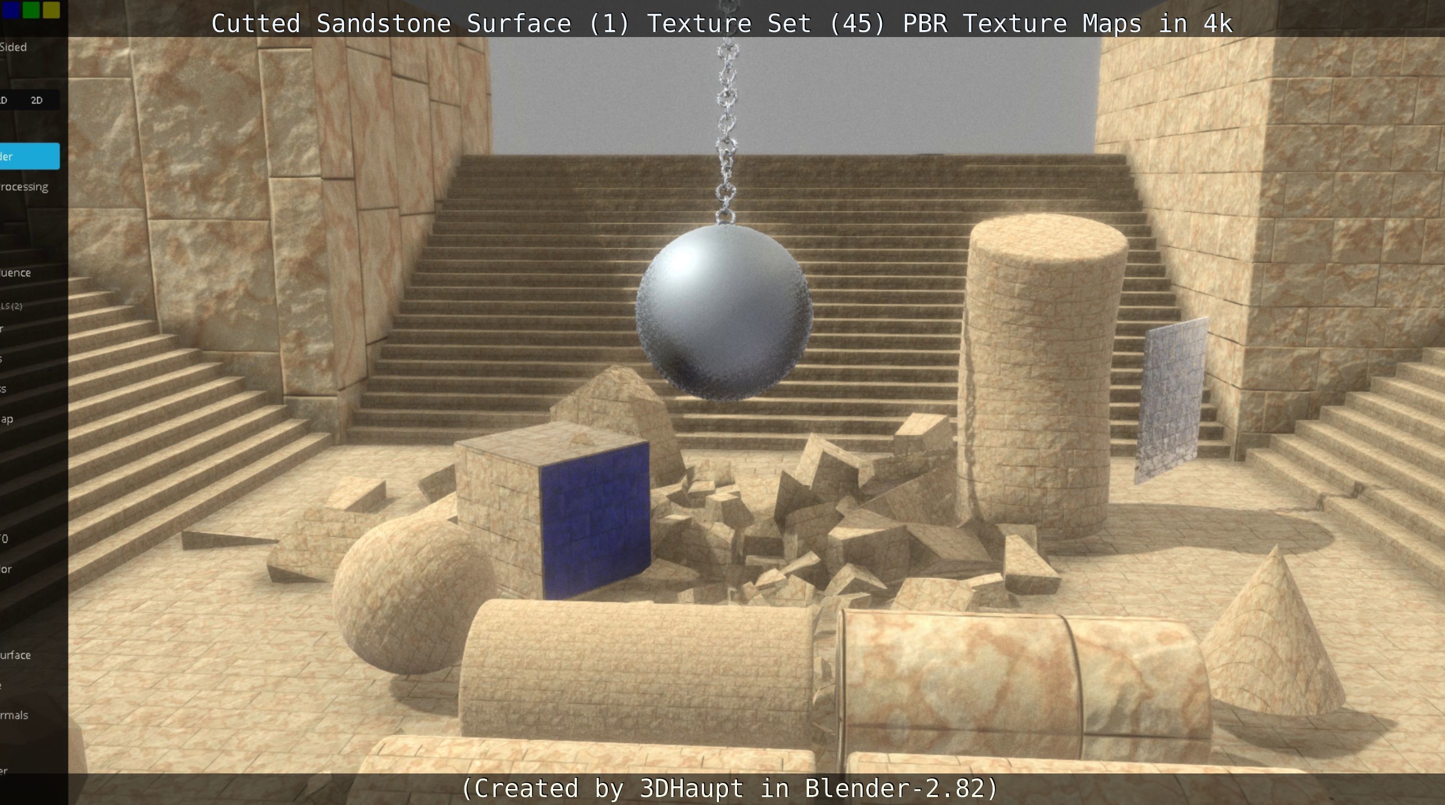 Cutted Sandstone Surface -1- Texture Set -45- Texture_130