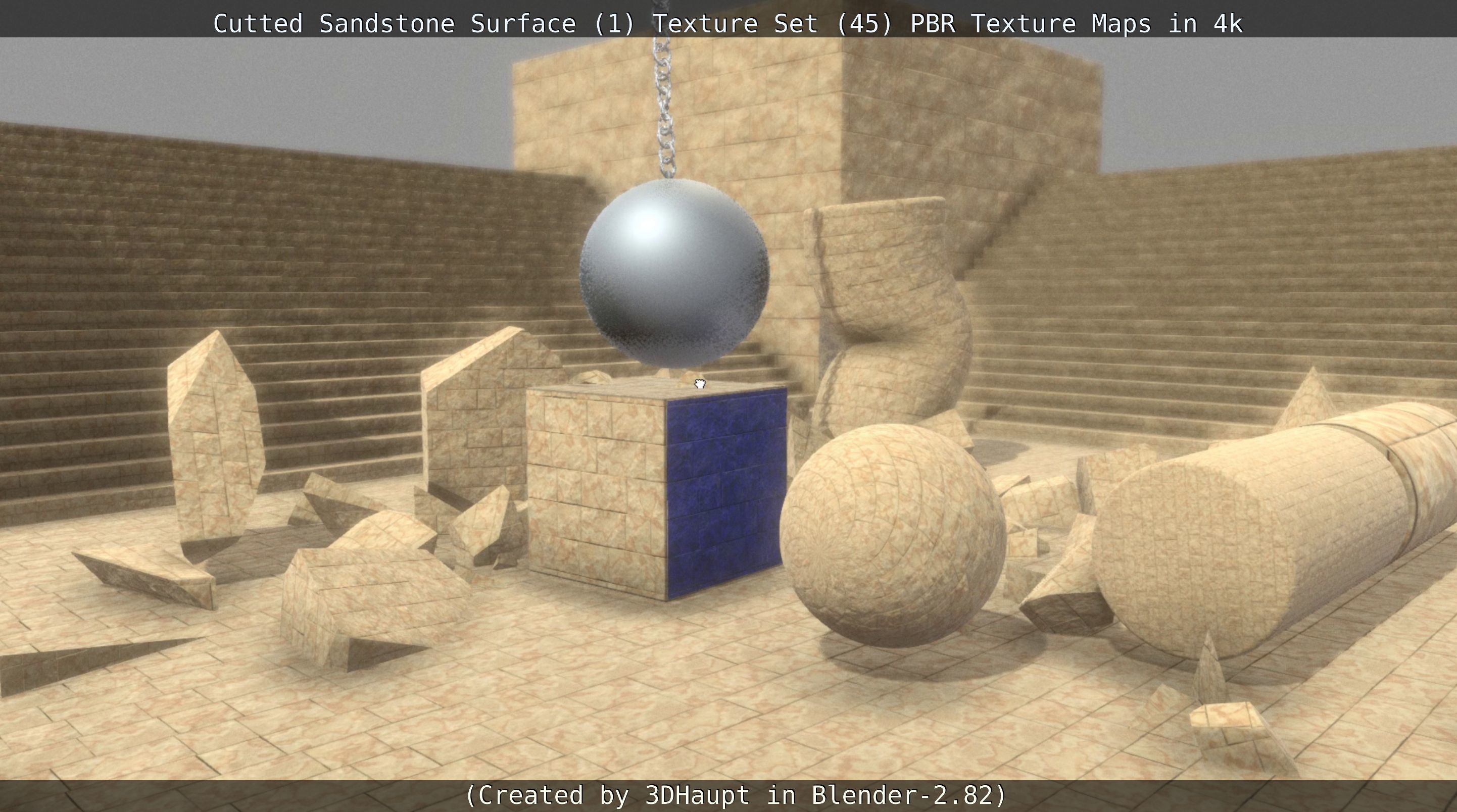 Cutted Sandstone Surface -1- Texture Set -45- Texture_112