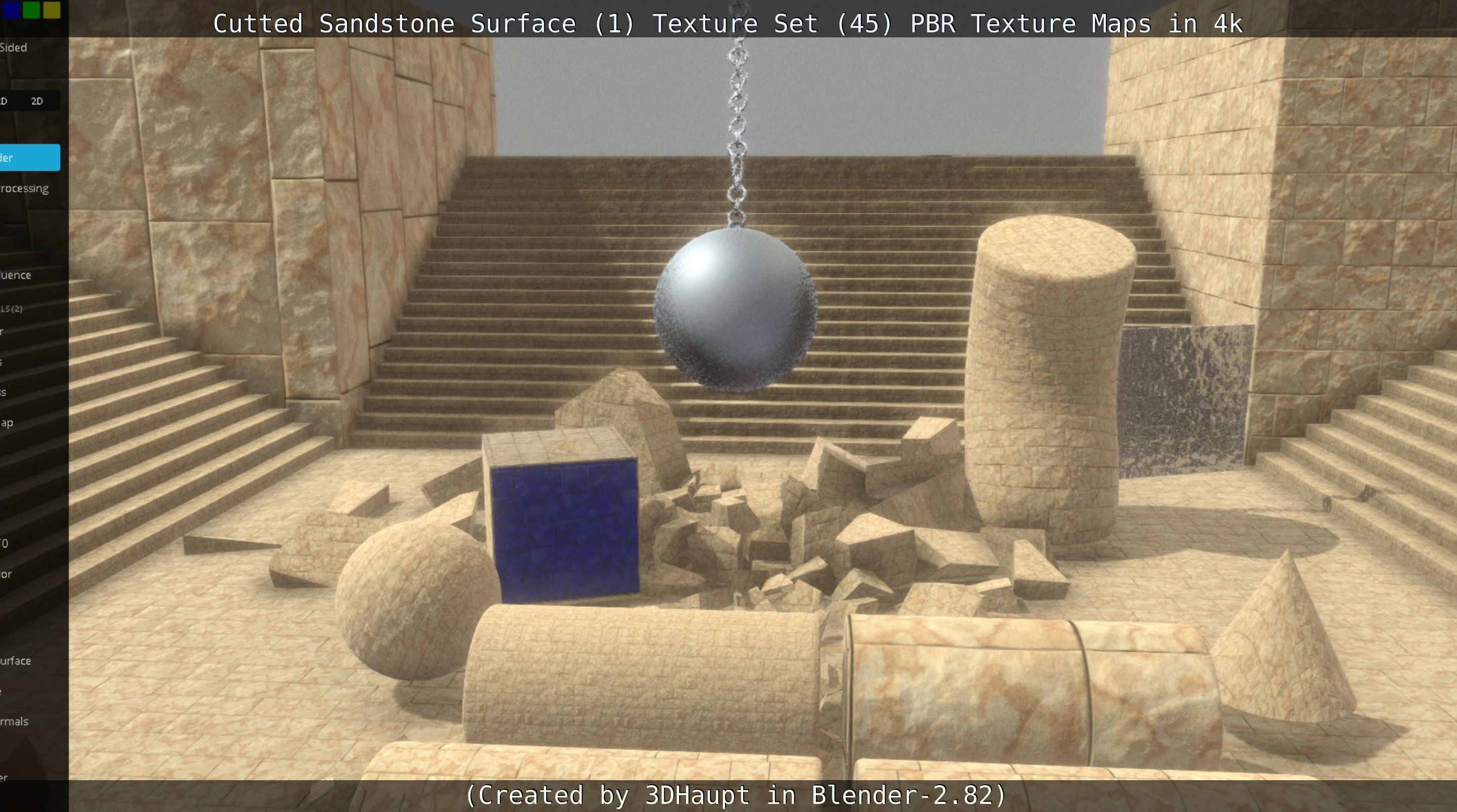 Cutted Sandstone Surface -1- Texture Set -45- Texture_129